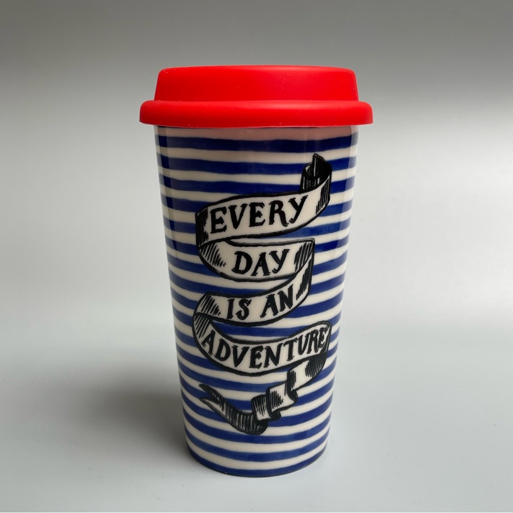 Anthropologie Molly Hatch  Sweet Salutations 12 oz Travel Mug